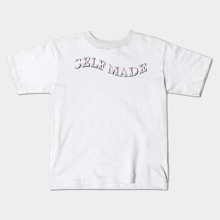 self made - trans pride typography (serif) Kids T-Shirt